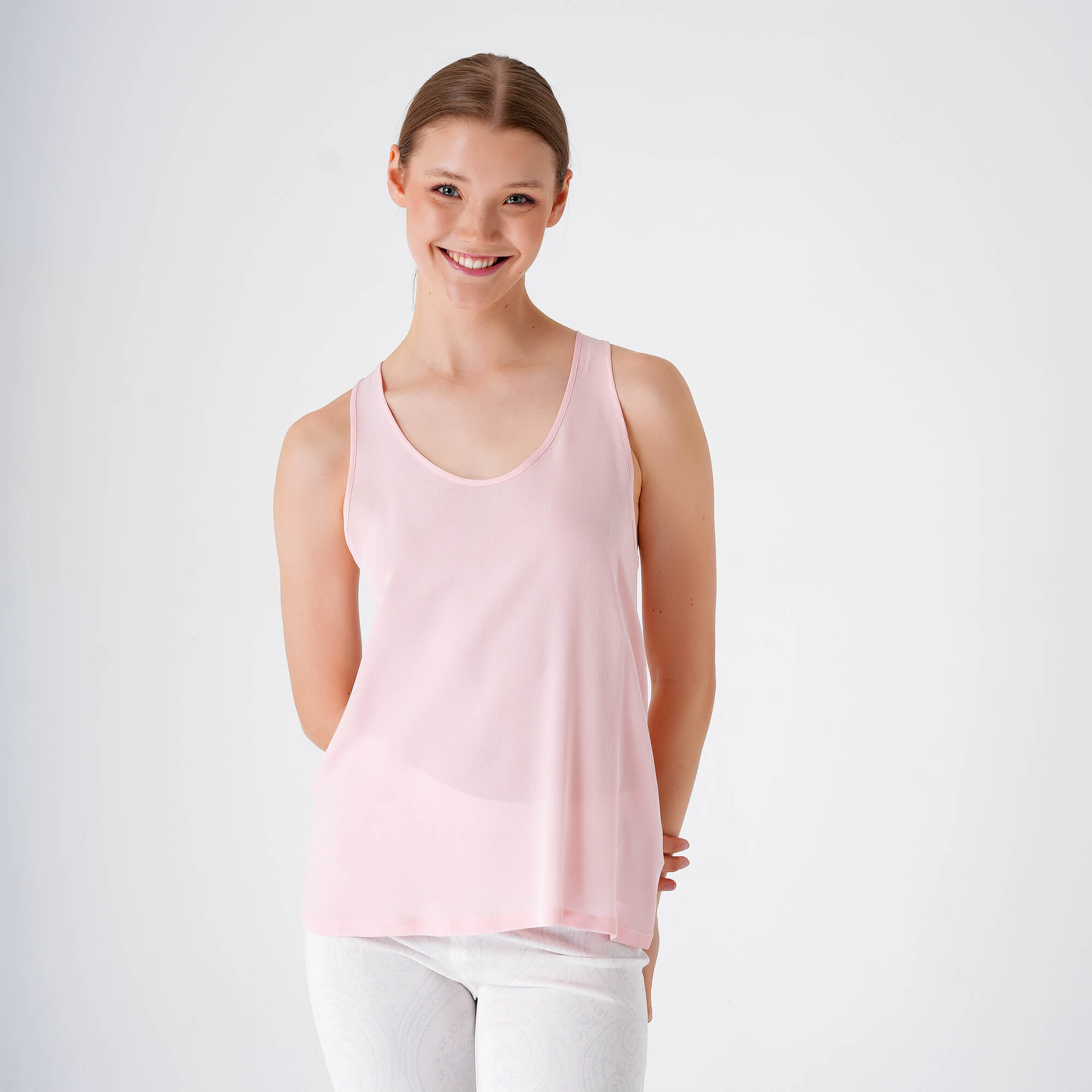 Etro - Pink Silk Sleeveless Tshirt